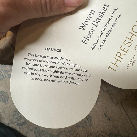 Threshold Natural Banana‎ Woven Rectangular Floor Basket  NEW WITH TAG - Picture 7 of 10